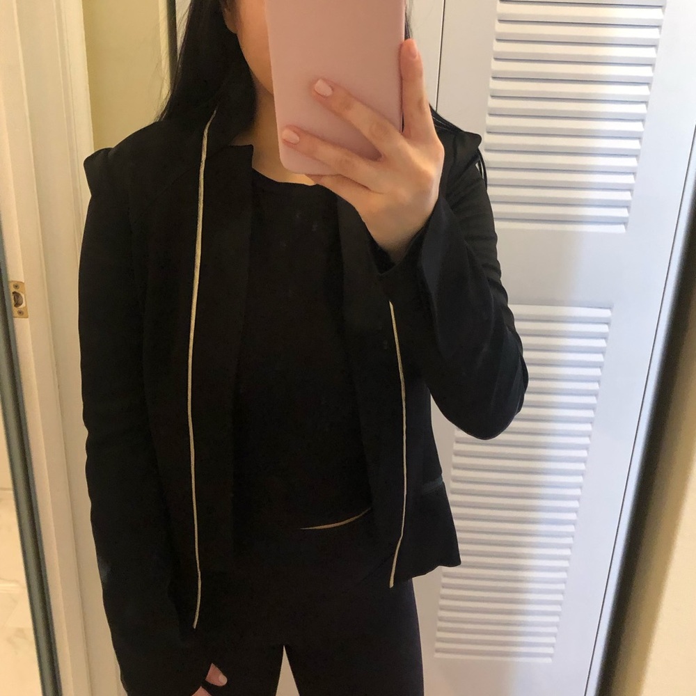 Black Blazer with Gold Lining